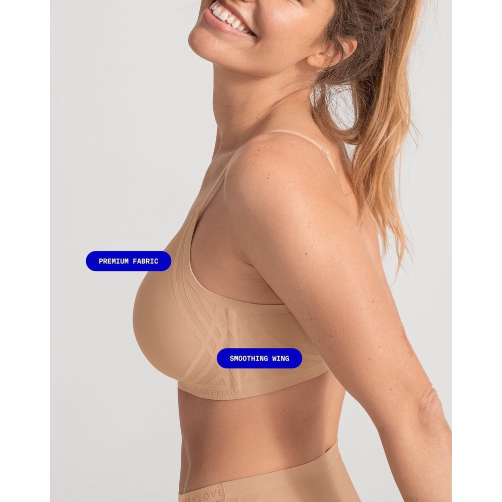 Honeylove Silhouette Bra Size 1X‎ Beige Seamless Wireless Smooth Comfort Support - Picture 3 of 12